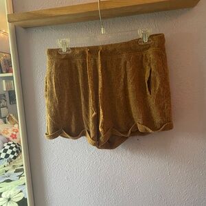 SO Drawstring Lounge Shorts, Brown/Tan, Size L